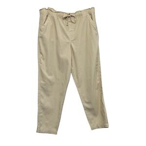 Sonoma Women's pull‎ on pants, drawstring adjustable waist, Beige, Large
